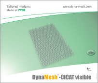 DYNAMESH CICAT VISIBLE Implantat für Abdominal- und Nabelhernien